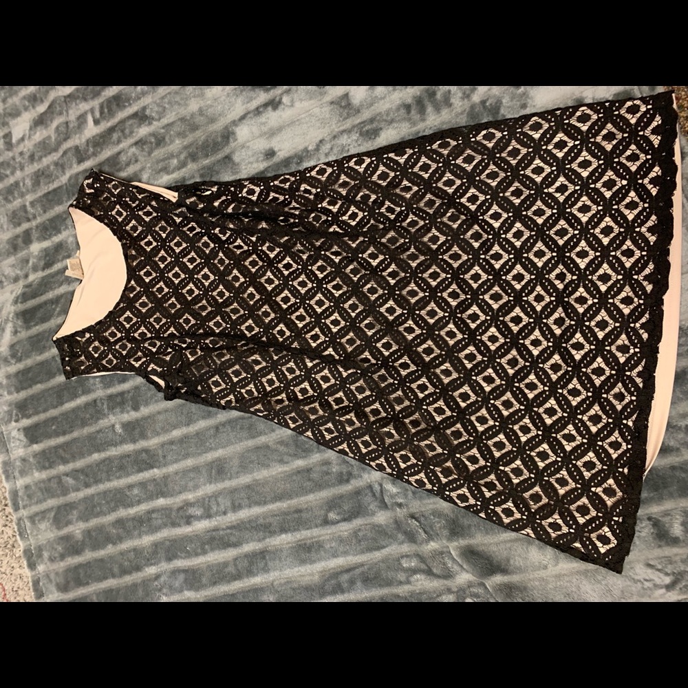 Pattern tank lace dress